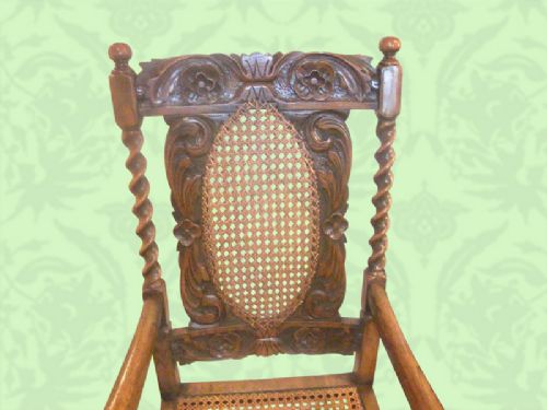 fig 1. Antique Victorian set of 8 Carolean style dining chairs