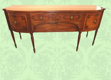 Regency Mahogany Bow Fronted Sideboard