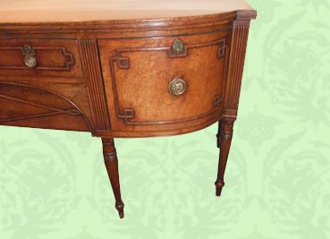 fig 1. Regency mahogany bow fronted sideboard