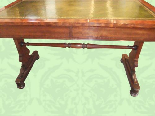 fig 1. William IV mahogany end-support library table