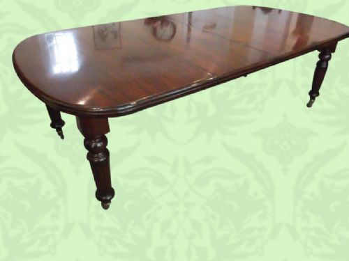 fig 6. Antique Victorian mahogany extending dining table