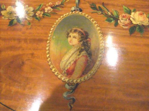 fig 2. Edwardian painted Satinwood small Pembroke table