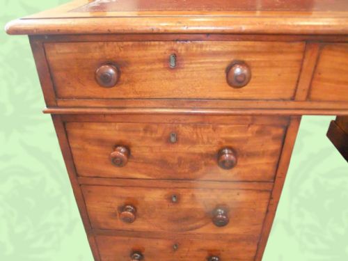 fig 1. Victorian faded mahogany partners desk