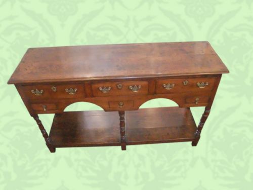 fig 2. Antique oak small pot-board dresser base