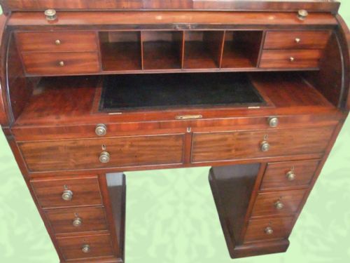 fig 2. Regency mahogany cylinder roll-top desk