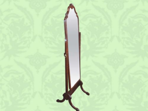 fig 1. Edwardian walnut cheval dressing mirror