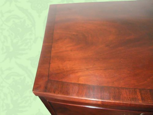 fig 1. 19thc. mahogany bow-fronted chest of drawers