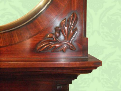 fig 1. Scottish mahogany long-case clock by J&A Muir Glasgow
