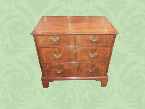 Queen Anne Inlaid Walnut Chest of Drawers