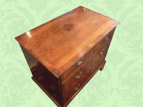 fig 1. Queen Anne inlaid walnut chest of drawers