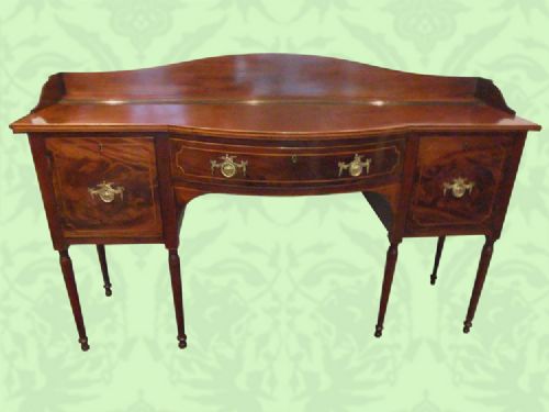 Antique Inlaid Mahogany Sideboard