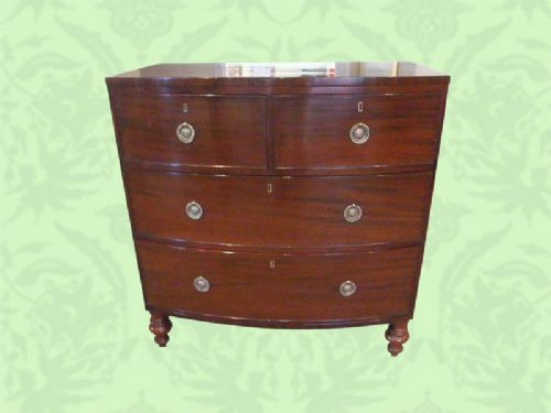 Regency Mahogany Bow-fronted Chest of Drawers