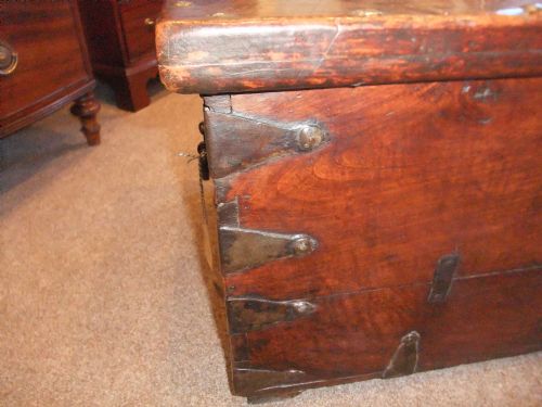 fig 1. Antique Colonial hardwood chest/coffee table