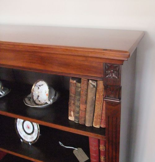 fig 1. Victorian walnut open bookcase circa 1880