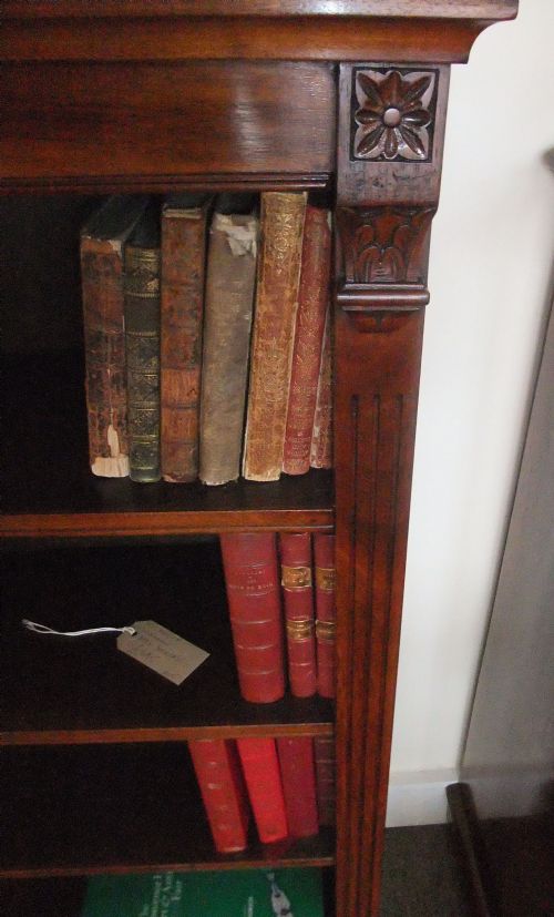 fig 2. Victorian walnut open bookcase circa 1880