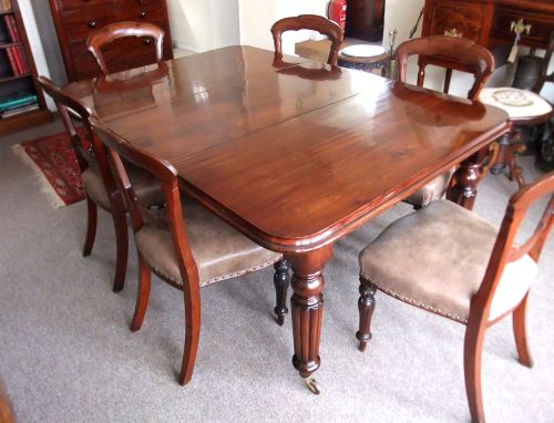 Victorian Mahogany 1 Leaf Dining Table