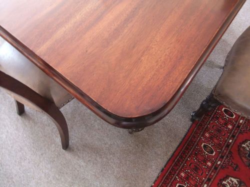 fig 1. Victorian mahogany 1 leaf dining table