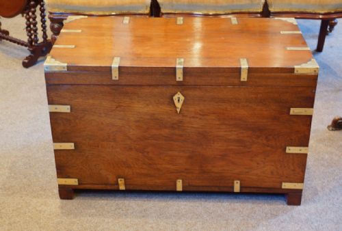 Victorian Brass Bound Military Trunk