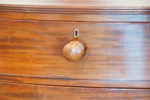 fig 2. Antique mahogany bow front chest