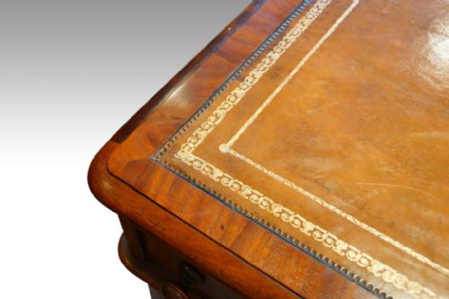 fig 1. Victorian mahogany pedestal desk