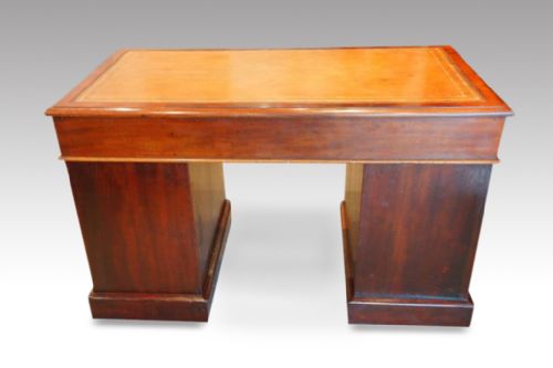 fig 2. Victorian mahogany pedestal desk