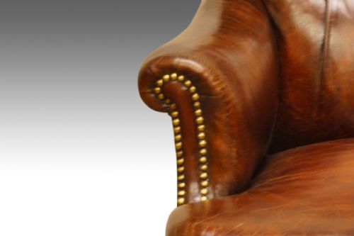 fig 2. Victorian button-back leather club chair
