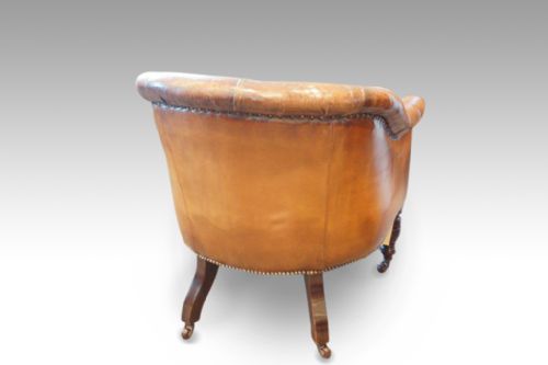 fig 2. Superb Victorian button back leather easy chair