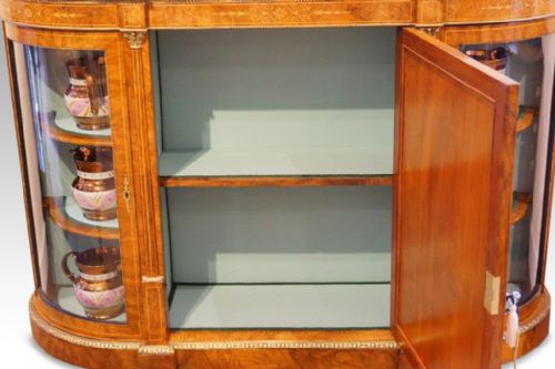 fig 2. Victorian inlaid walnut credenza