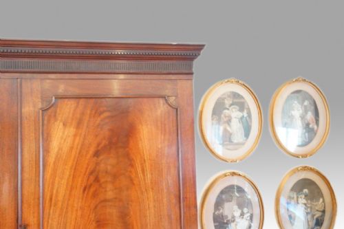 fig 2. George III mahogany linen press