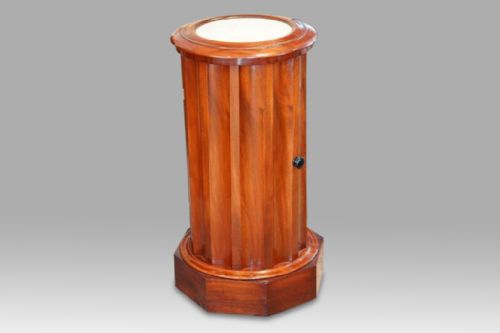 Victorian Mahogany Cylindrical Bedside Cabinet