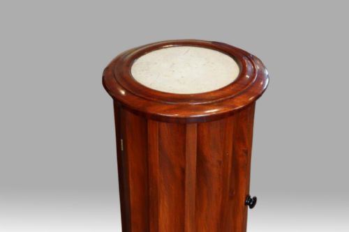fig 2. Victorian mahogany cylindrical bedside cabinet