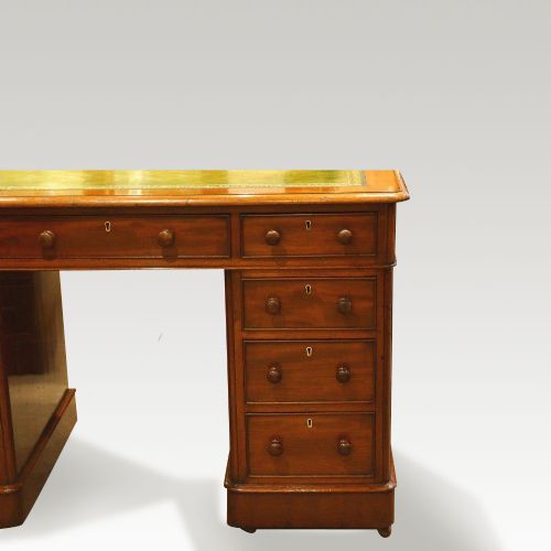 fig 1. Victorian mahogany double pedestal desk