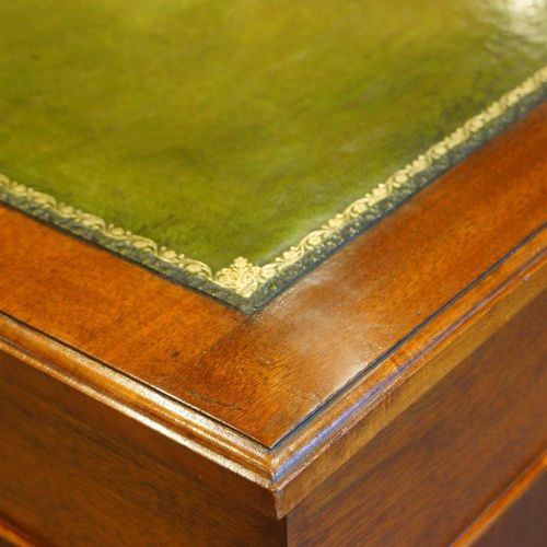 fig 1. Edwardian walnut pedestal desk