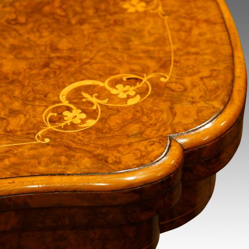 fig 2. Victorian shaped walnut inlaid card-table