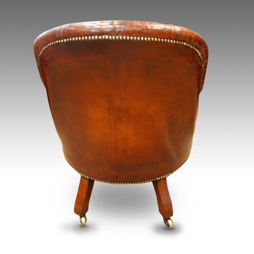 fig 2. William IV mahogany leather reading chair