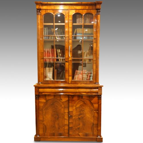 William IV Rosewood Cabinet Bookcase