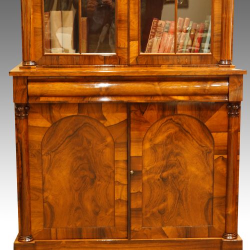 fig 1. William IV rosewood cabinet bookcase