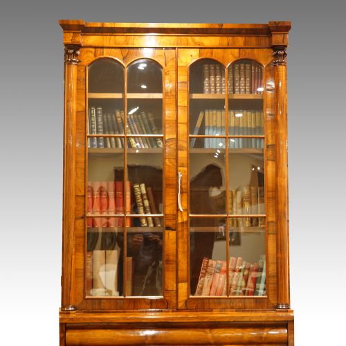 fig 2. William IV rosewood cabinet bookcase