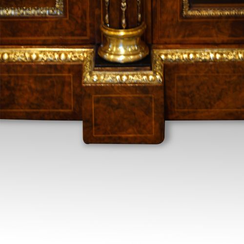 fig 4. Magnificent Victorian inlaid burr walnut straight front credenza