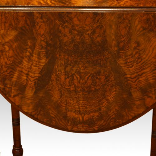 fig 3. Victorian burr walnut small Sutherland table