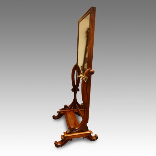 fig 1. Magnificent Victorian mahogany cheval mirror