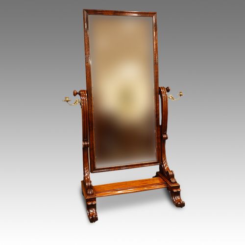 fig 5. Magnificent Victorian mahogany cheval mirror