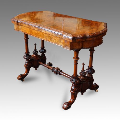 Victorian Burr Walnut Card-table