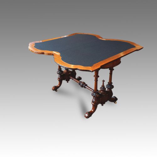 fig 1. Victorian burr walnut card-table