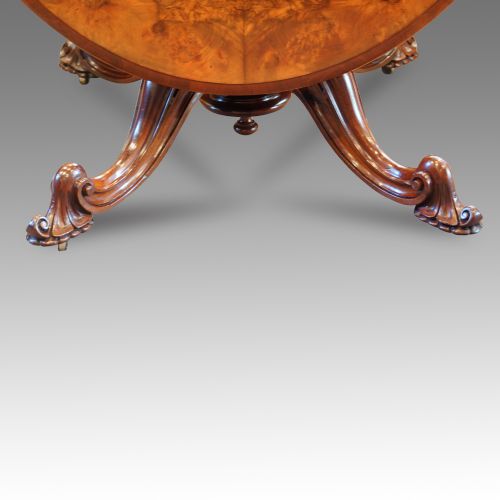 fig 3. Victorian burr walnut loo dining table