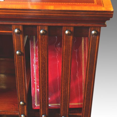 fig 4. Edwardian inlaid 3 tier revolving bookcase