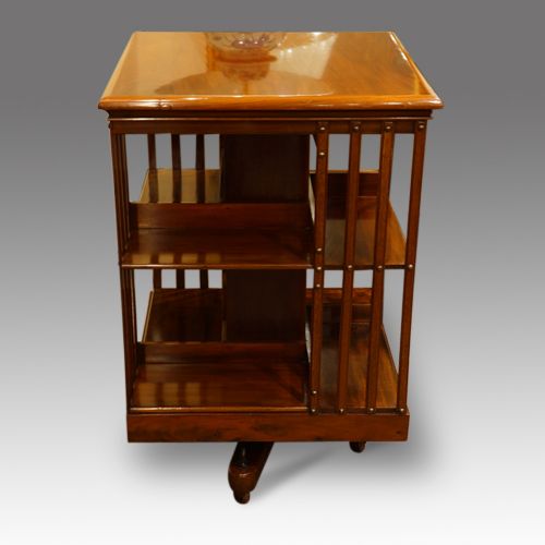 fig 1. Edwardian mahogany revolving bookcase