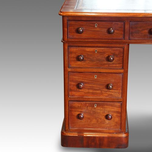 fig 1. Victorian mahogany pedestal desk