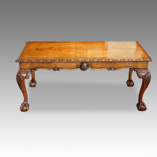 1930'S Walnut Coffee Table in the Queen Anne Style
