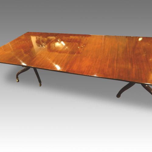 fig 1. Regency mahogany twin pillar dining table